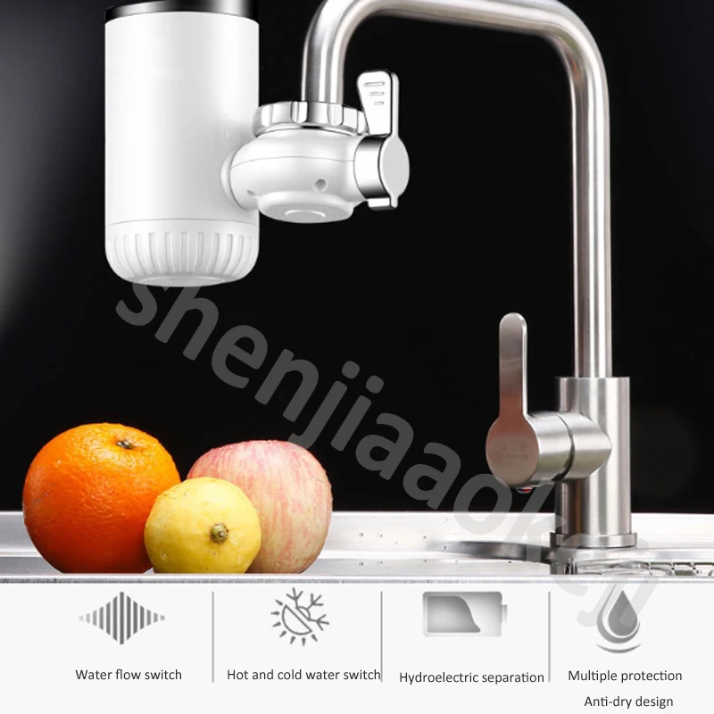 Nước Điện Tách Làm Nóng Trực Tiếp Miễn Phí Lắp Đặt Máy Nước Nóng Màn Hình Hiển Thị Kỹ Thuật Số Chống Khô Máy Nước Nóng 3000W 220V