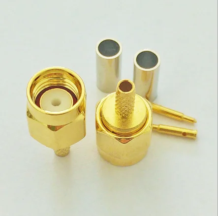 

10pcs SMA Male Plug Crimp For RG174 RG316 RG178 RG179 LMR100 Cable RF Connector Adapters