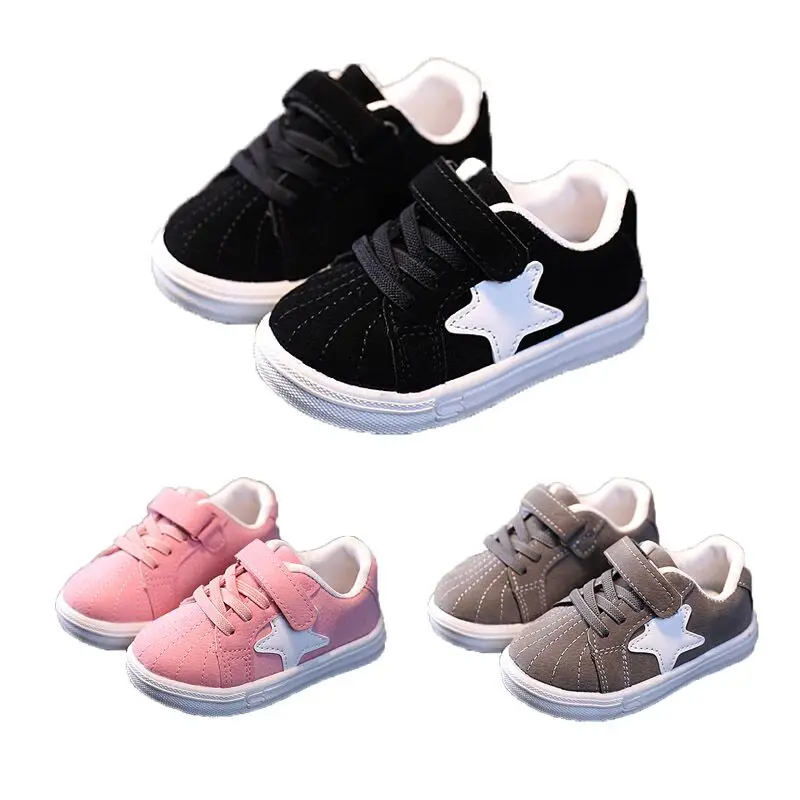 2022 Newest Kids Shoes for Baby Girls and Boys Anti-slip Soft Rubber Bottom Baby Sneaker Casual Flat Shoes Children Size 21-30