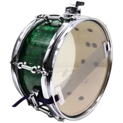 10 Inch Diameter 5 Inch Depth Snare Drum Celluloid Drum Body Shell Green Grossy with 6 Holes Drum Hoop with Drum Spanner Screw