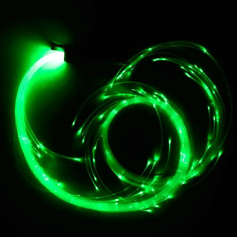 Super bright LED Fiber Optic Whip Rechargeable Fiber optical Pixel Light-up Whip Light Flow Toy f/Dance Party Lighting show Rave