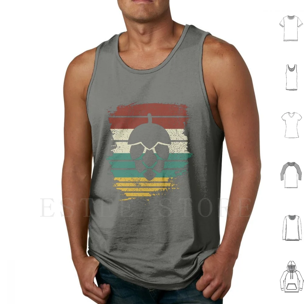 Beer Hops Ipa Beer Gift Tank Tops Vest Sleeveless Beer Hop Blossom Vintage Retro Beer Ipa Brew Brewery Pub Ideas