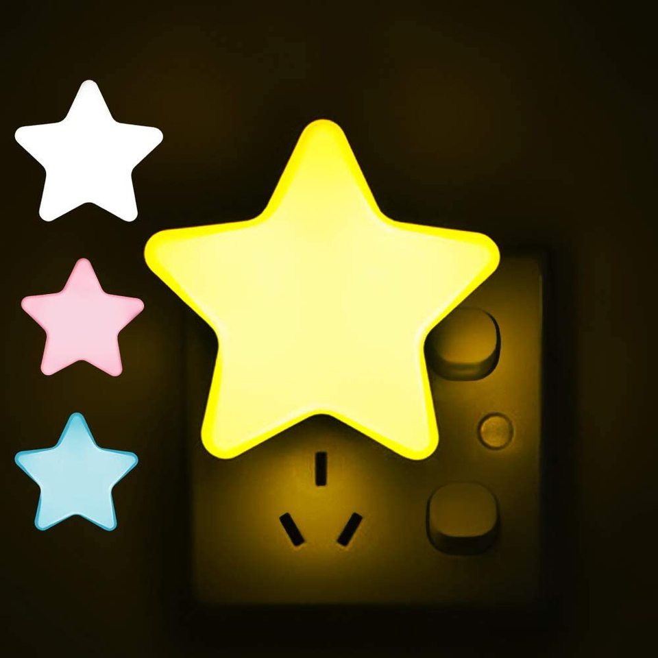  Light Control Mini Star LED Night Light AC110-220V Pulg-in Socket Bedroom Bedside Lamp EU/US Plug Children Baby Sleeping Lamp 