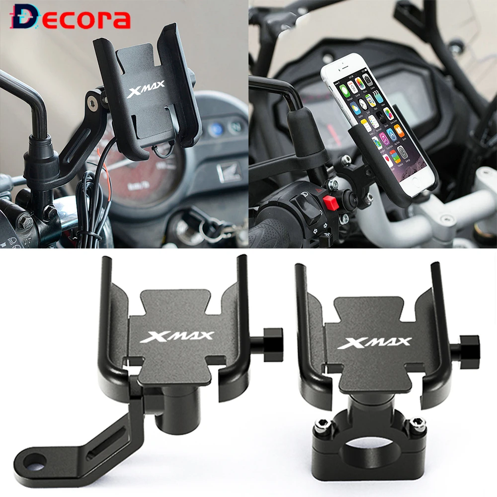 For YAMAHA XMAX300 XMAX400 XMAX125 XMAX250 XMAX X-MAX 125 250 300 400 Motorcycle Handlebar Cell Phone Holder GPS Stand Bracket