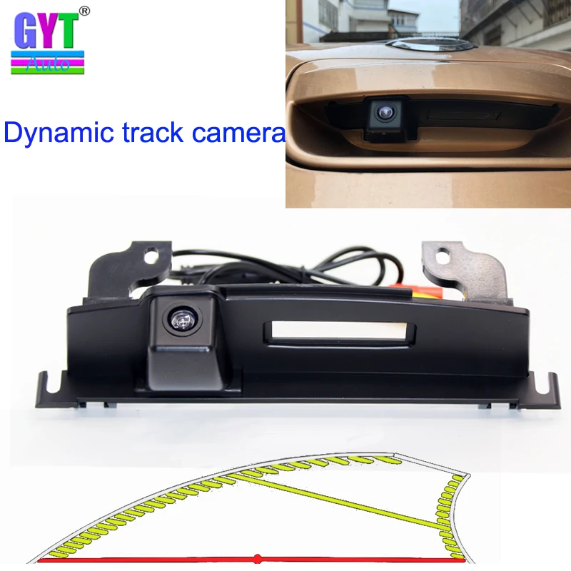 

Dynamic Trajectory Tracking car Rear view Backup Reverse Camera For NISSAN TIIDA trunk handle Parking Accessories