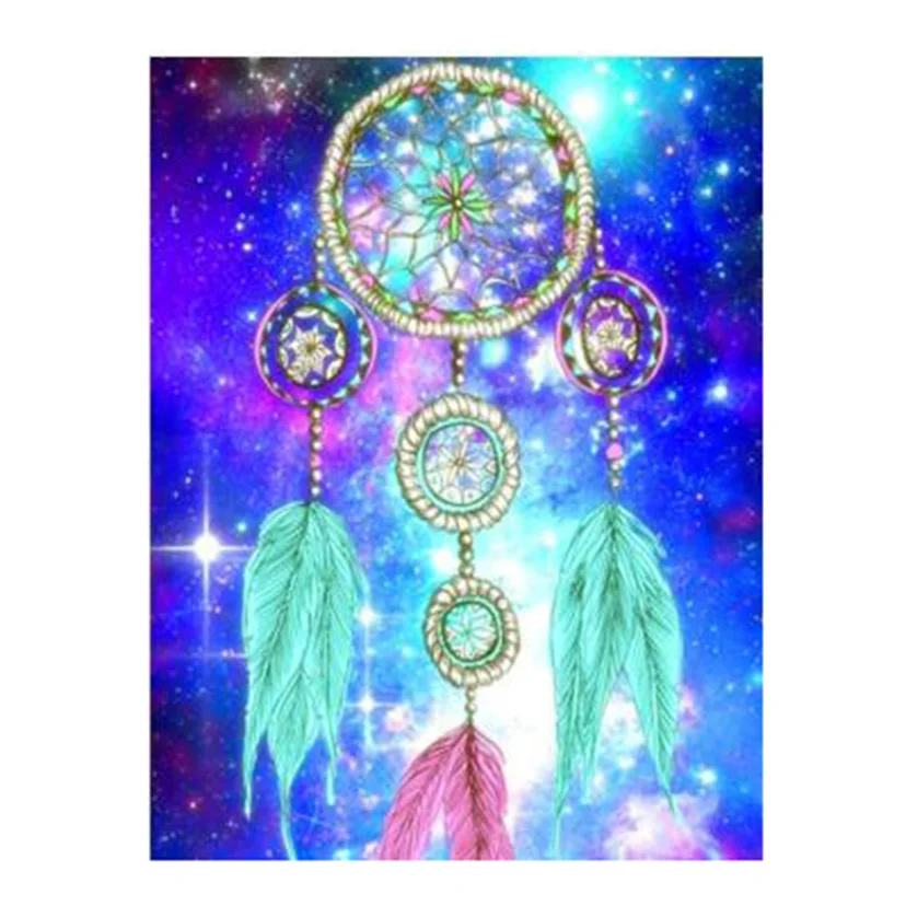 5D DIY full square diamond painting dream wind chime dream catcher home decoration rhinestone embroidery mosaic art picture kit