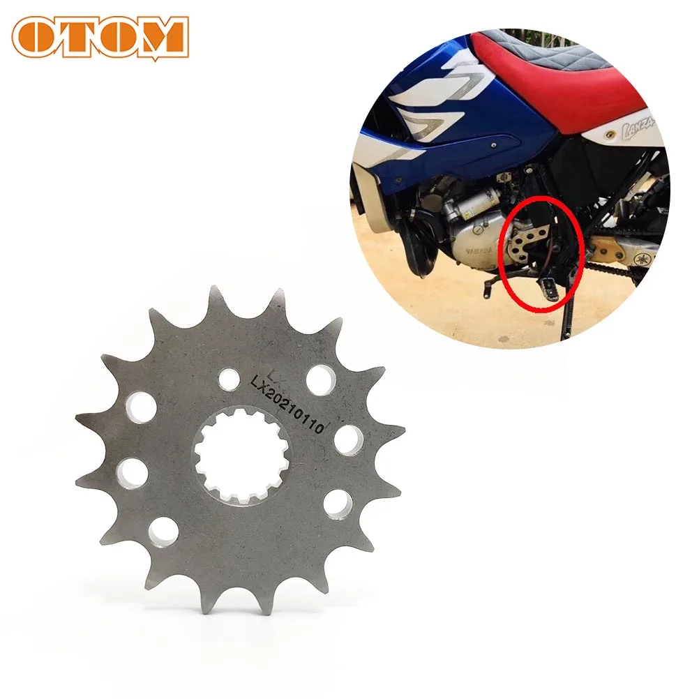 OTOM Motorcycle 428-16T Front Sprocket Transmission Gear Chain Wheel For YAMAHA DT230 MT250 Off-Road Motocross Parts Dirt Bikes