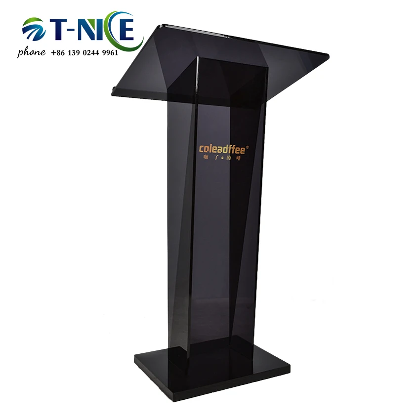 

2024 Transparent Acrylic Podium White Tall Pulpit Multimedia Classroom Platform Easy Assembly Lectern Multiple Color Options