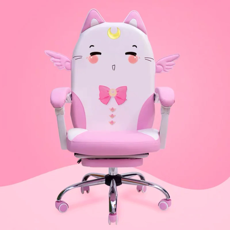 Pink cute anchor computer chair home student dormitory chair modern minimalist girl live game chair Internet cafe gaming chair