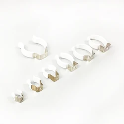 6x Anti Loose Spring Stainless Steel Holder PVC Coated Lamp Fixer Fluorescent Tube Clips T4 T5 T6 T7 T8 T9 T10 T12 T13 for Bulbs