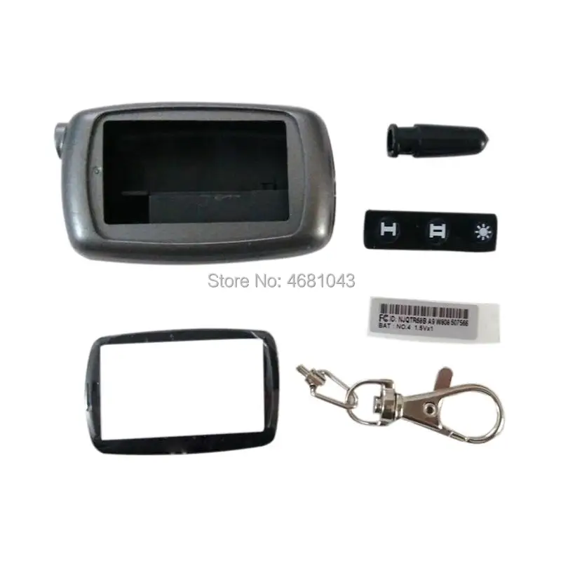 A6 LCD display Screen + Keychain Case + Silicone Cover for Russia Car Alarm System Starline A6 lcd remote control Keychain Key