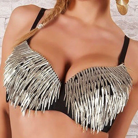 Бюстгальтеры для женщин, новинка 2025, бюстгальтер пуш-ап для танцев в стиле панк, костюмы для ночного клуба, бюстгальтеры без косточек, Encaje, украшение со стразами, ночь для девочек