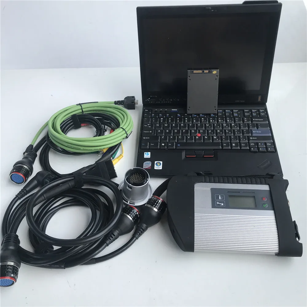 MB STAR C4 SD Connect Compact4 V2024.06 Software SSD win10 XENTY-DTS-DAS-W-IS Used laptop X220T 8G for Diagnostic Tool