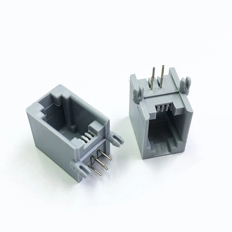 10Pcs 4P4C 4 Pins 4 Contacten RJ11 Telefoon Modular Plug Jack,RJ11 Connector