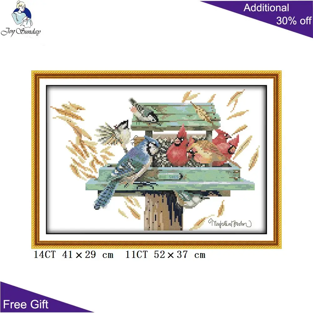 Joy Sunday-Red-Billed Bird Nest, Reunion Garden, Leiothrix, Alcedo, Atthis Bengalensis, Cross Stitch, D089 D108 D110 D117 D118