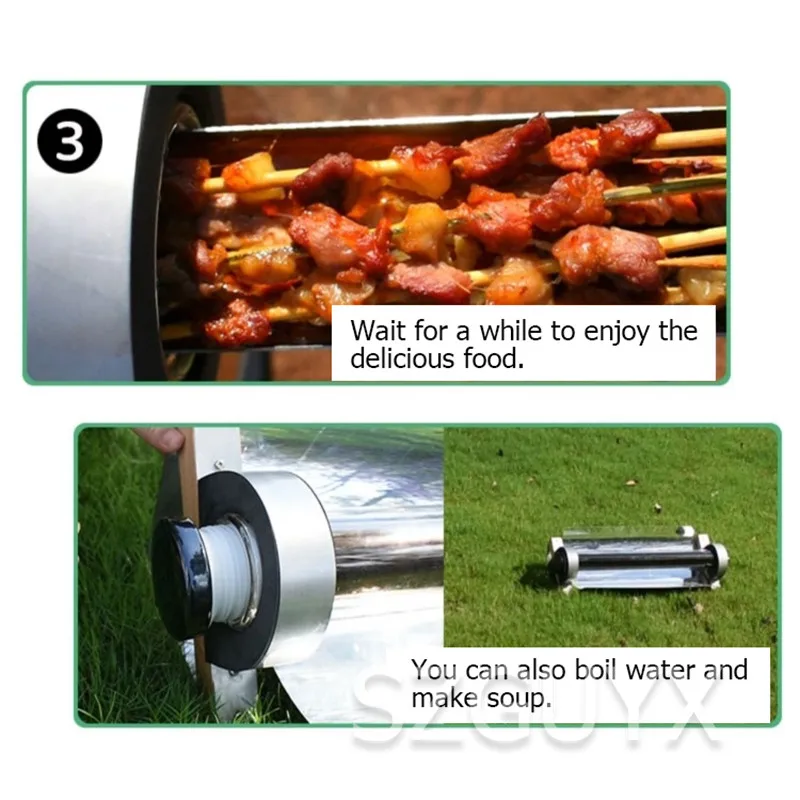 Set barbekyu, kompor surya portabel Ultra ringan untuk piknik luar ruangan, panggangan ringan tipe baru, tabung vakum, Oven, Barbekyu