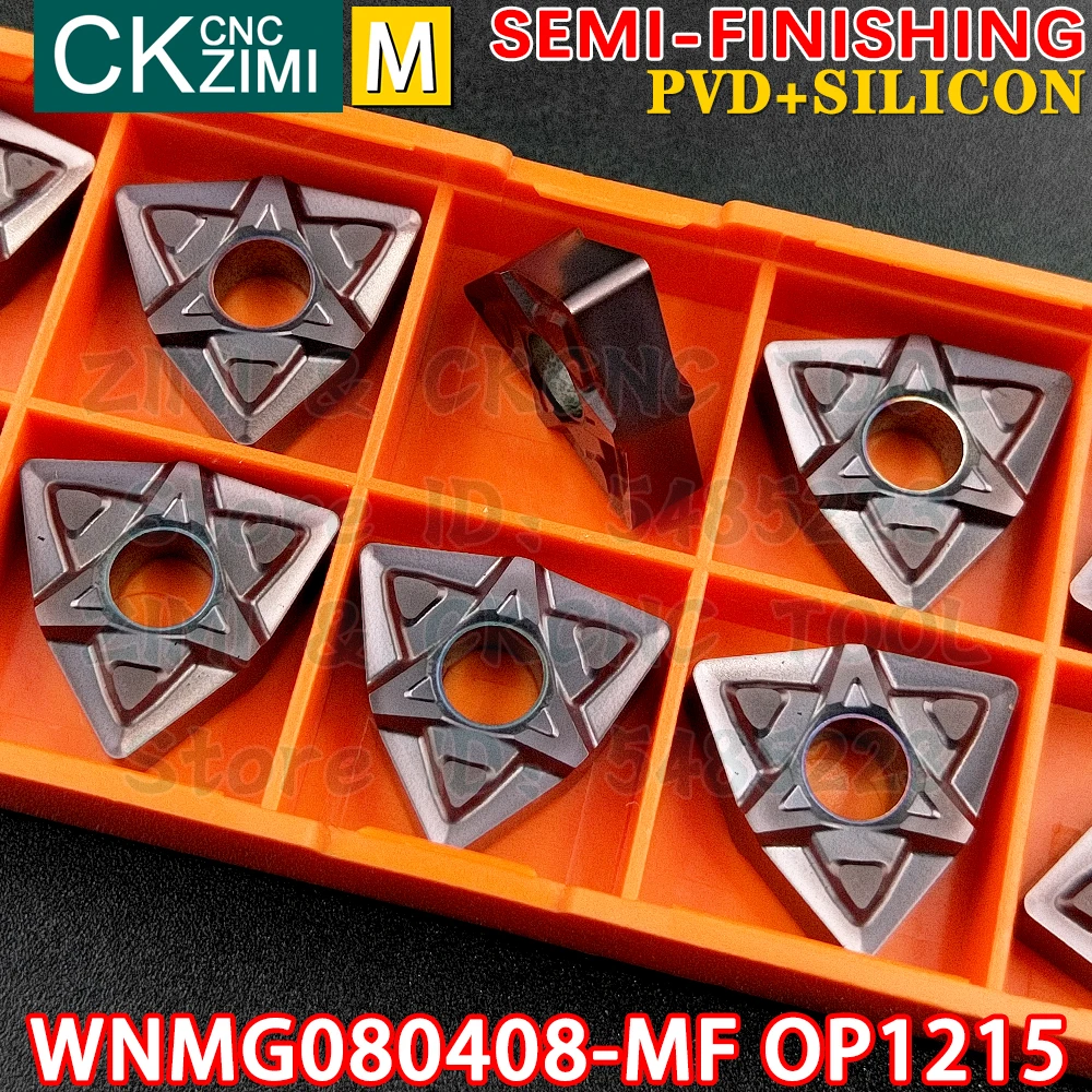 WNMG080408-MF OP1215 WNMG 080408 MF كربيد إدراج الخارجية تحول إدراج أدوات سلبية ماكينة بتحكم رقمي بالكمبيوتر مخرطة معدنية أداة القطع