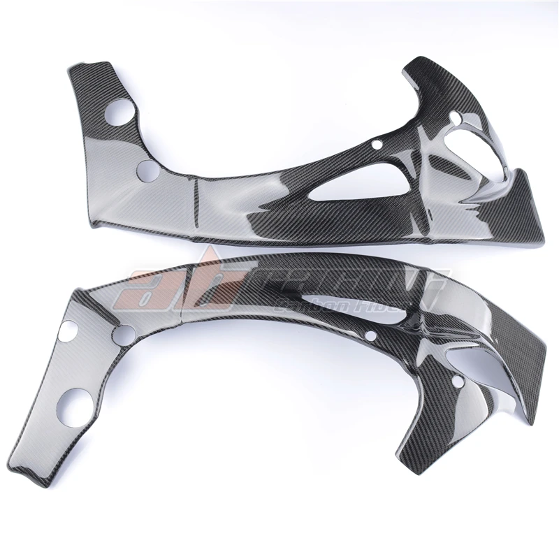 Motorcycle Side Frame Cover Protection Frame Cover Trim Spoiler  For Yamaha R1 2009 - 2014  Full Carbon Fiber 100%