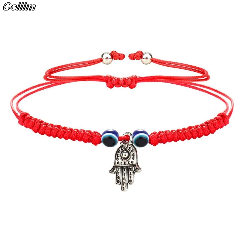 Evil Turkish Eye Hand Braided Rope Red Thread String Bracelet Women Men 2024 Charm Lucky Adjustable Bracelet Friendship Jewelry