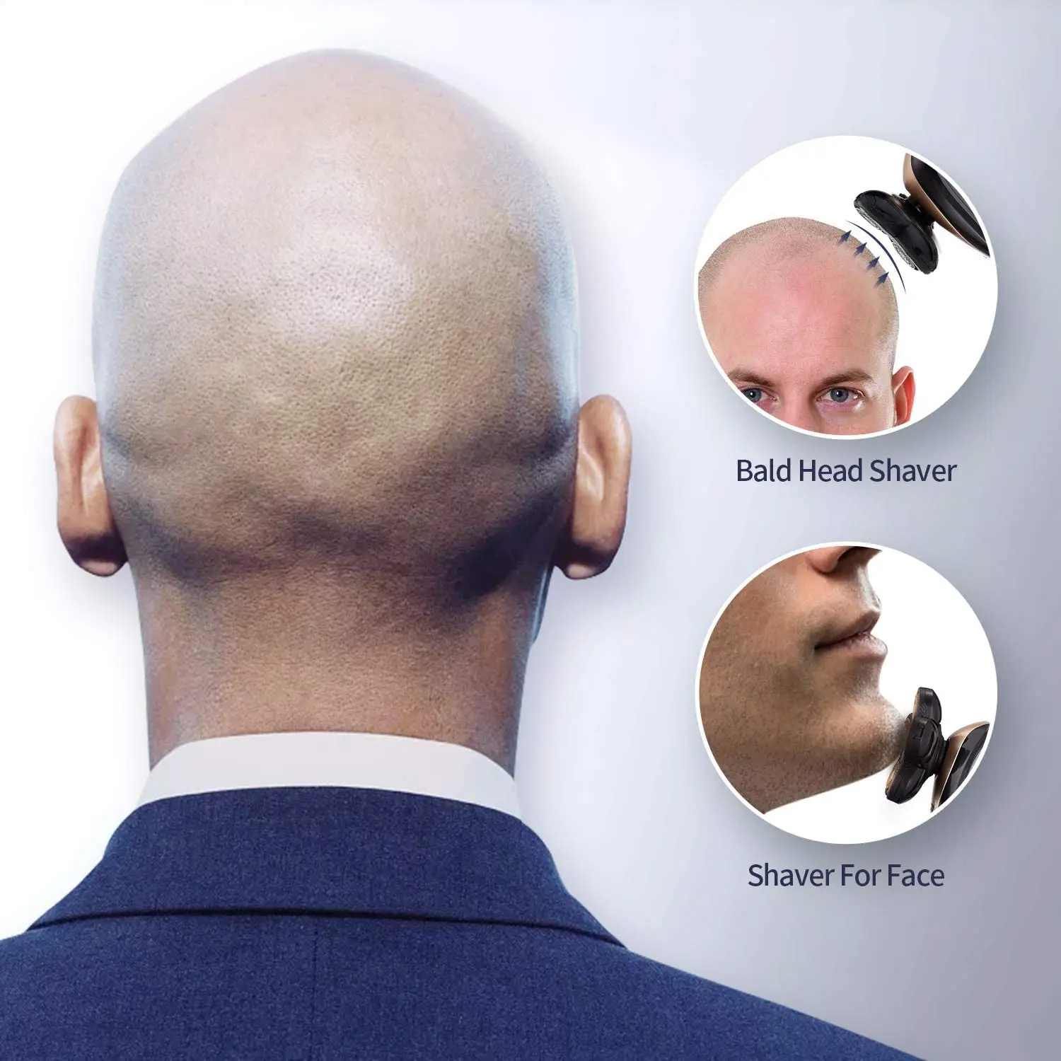 WAHFOX-máquina de afeitar eléctrica recargable para hombres, 6 cabezales flotantes, Kit de aseo