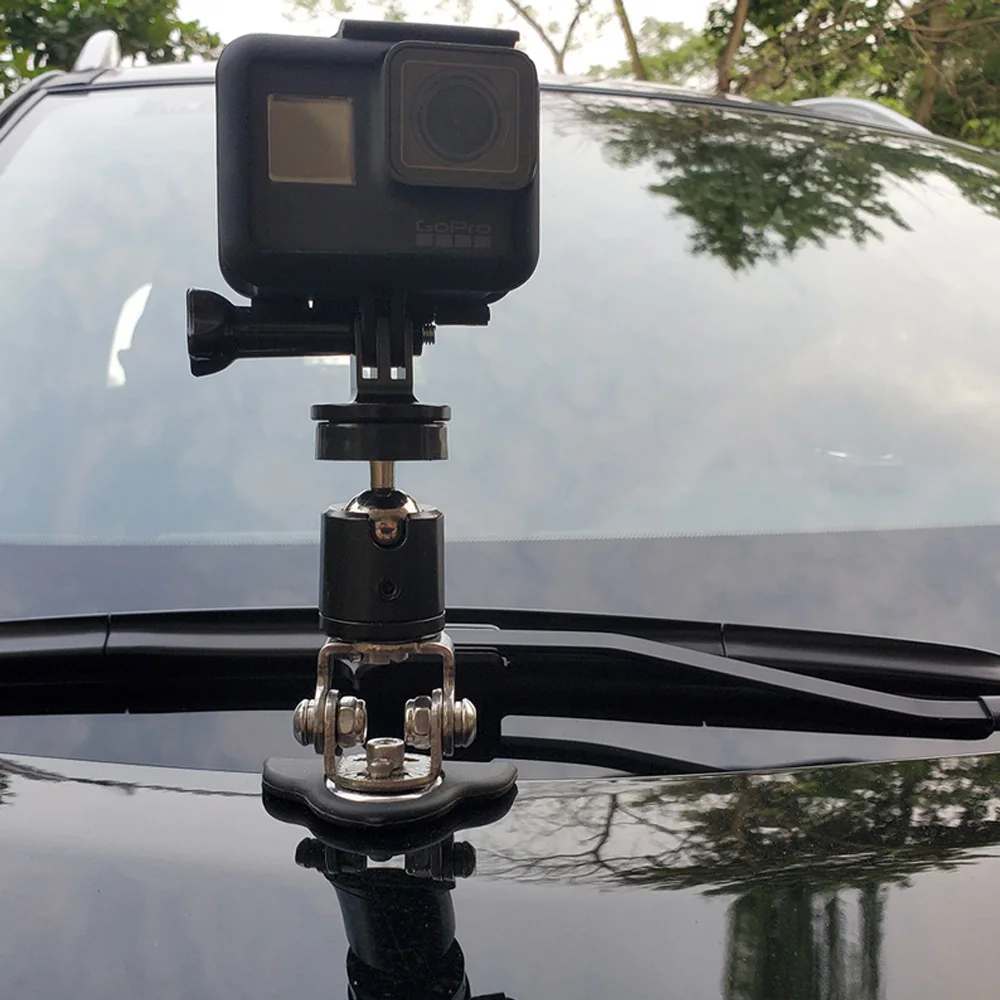 TUYU الفولاذ المقاوم للصدأ السيارات السيارات هود العمل قوس ل Gopro ماكس hero8765 إنستا 360 واحد X/R يي DJI OSMO حامل تثبيت للسيارات اكسسوارات