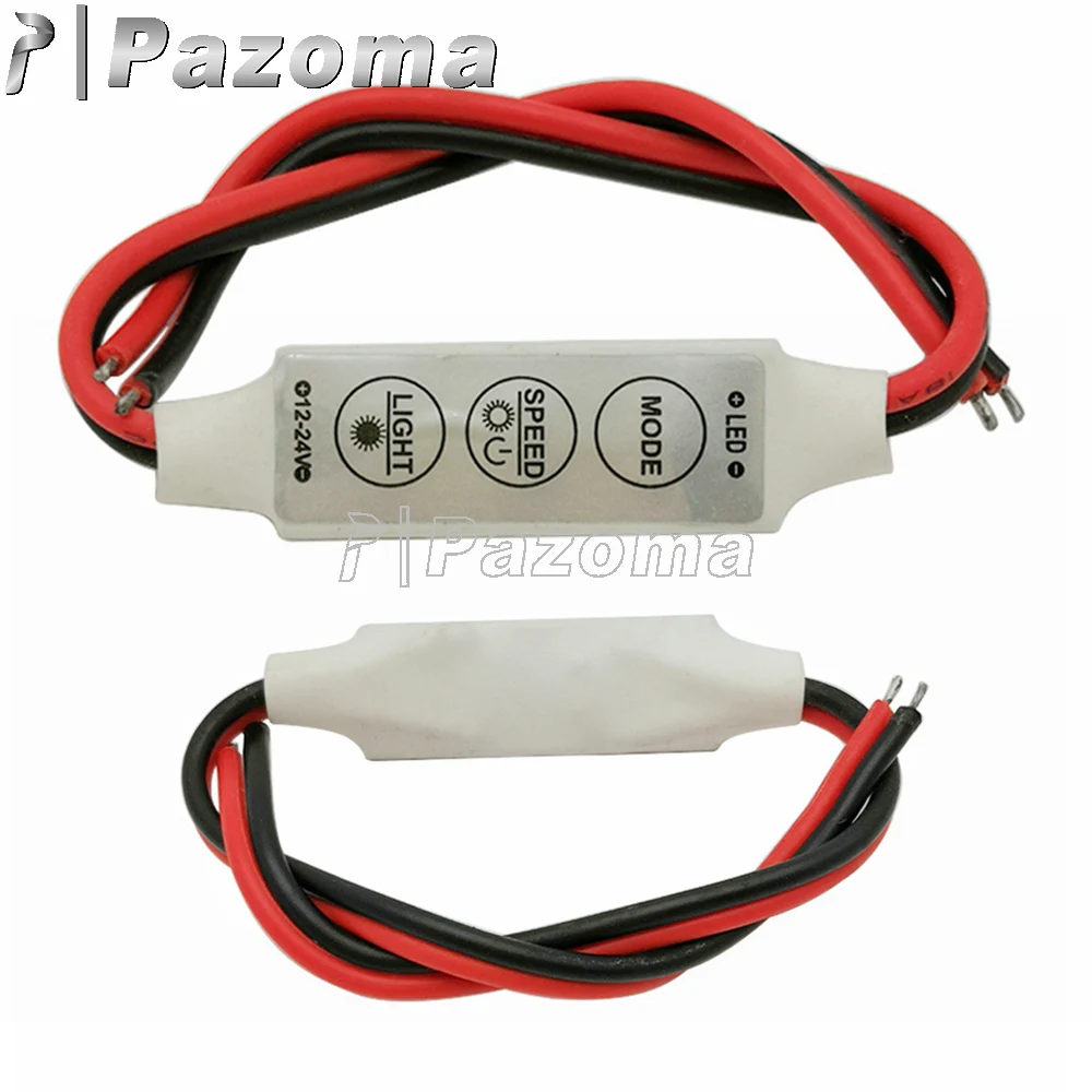 1PC Wired LED Strip Light Controller 3 Key Dimmer 8 Light Mode 10 Power State ON OFF Switch For 3528 5630 5730 Led Strip Lamp 