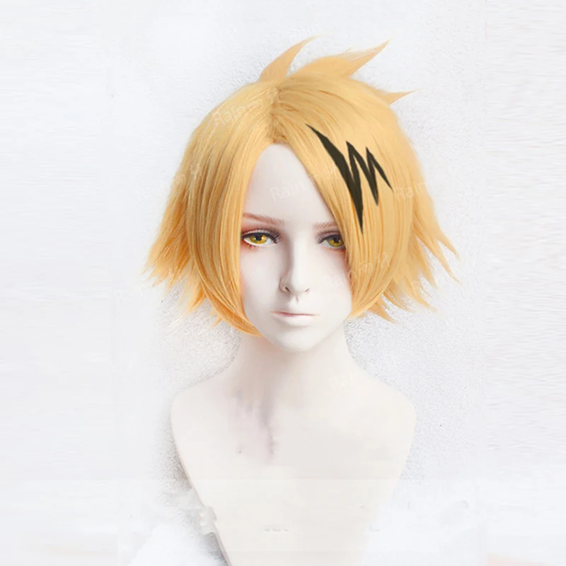 Boku no Hero Academia Kaminari Denki Wig Cosplay Costume My Hero Academia Men & Women Short Synthetic Wigs With Hairclip