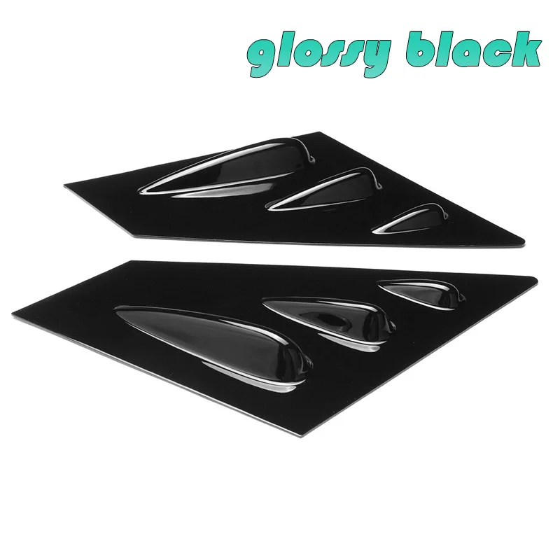 For Subaru WRX STI 2015-2018 Car Front Window Louver Side Vent 2X ABS Plastic Stickers Side Window Louvers Scoop Cover Vent