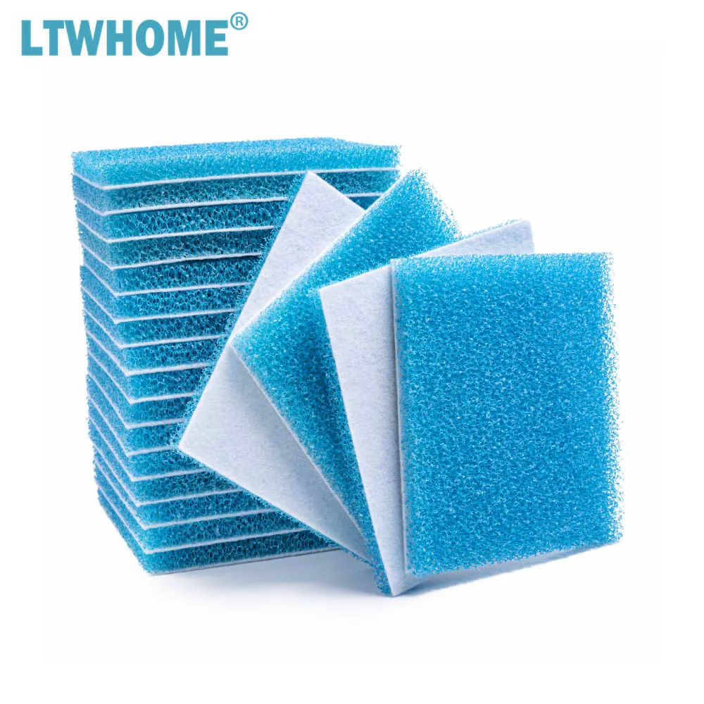 LTWHOME Compatible Poly Foam Pad Replacement for Fluval C4 Power Filter, Fluval C Clip-On Filter Foam