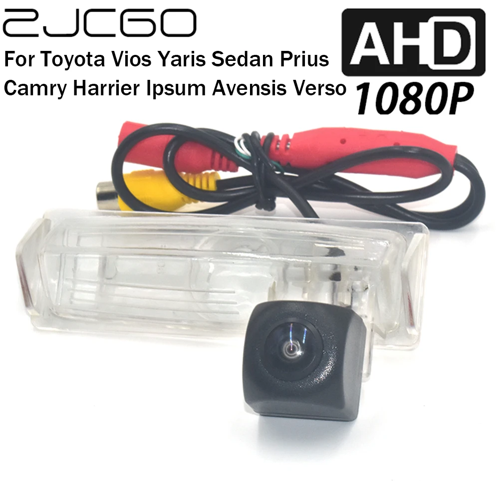 ZJCGO Car Rear View Reverse Backup Parking AHD 1080P Camera for Toyota Vios Yaris Sedan Prius Сamry Harrier Ipsum Avensis Verso