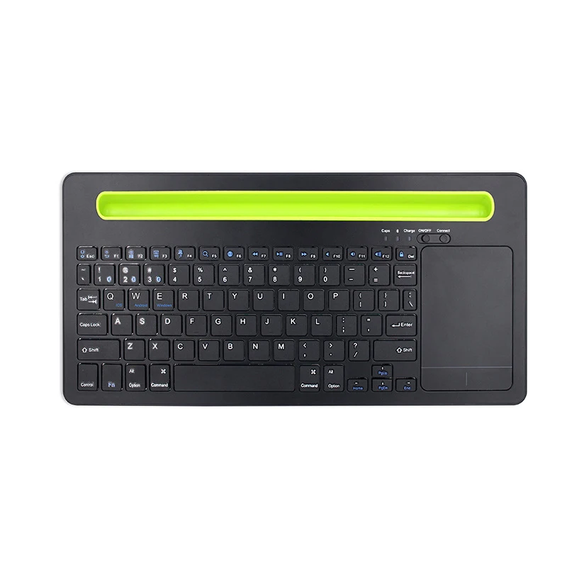 Multisync Bluetooth Keyboard Touchpad Gesture Control 78Keys Keyboard With Integrated Cradle Holds for Phone/ipad/Tablet