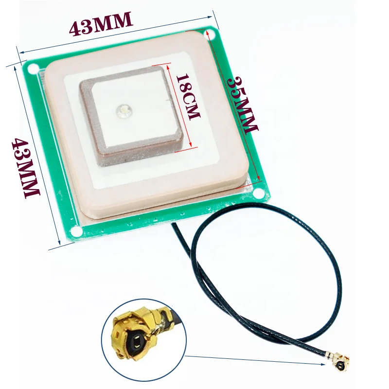 Rf antenna manufacturer ceramic antenna built-in GPS L1 L2, L5, high-precision positioning module when 35 dbi ipex high-gain mod