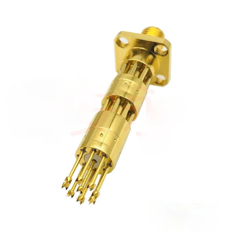 

Five-jaw Radio Frequency Head RF Nine-jaw Plum Blossom Probe High Frequency 9-pin Test Probe SMA Connector Multi-pin Nine-tooth