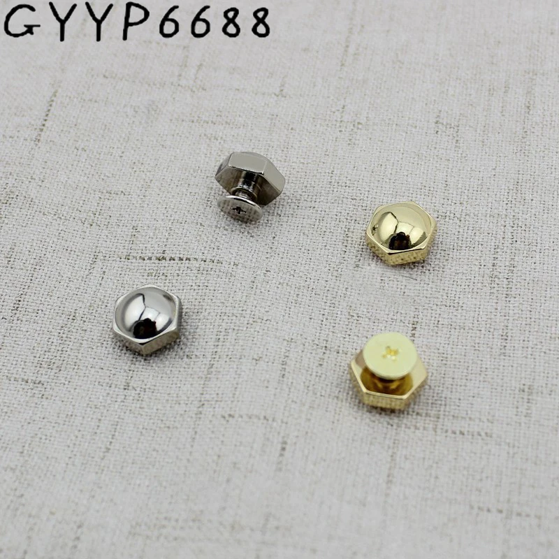 

50pcs 10pcs 10mm Copper Six Angle of screw head rivet screw for bags hardware,high quality rivets accessories