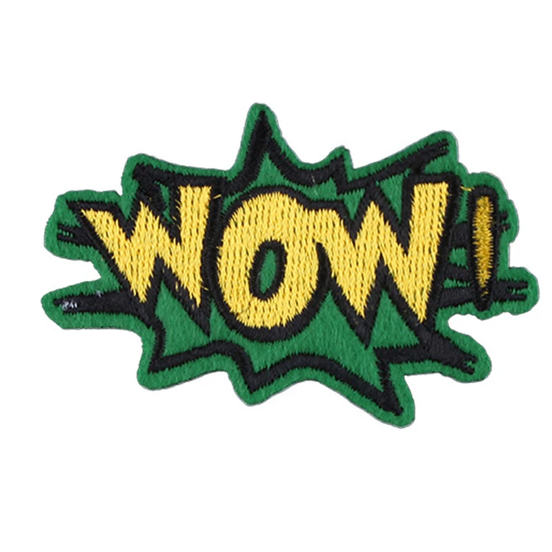 Нашивки с надписью, термоклейкие нашивки на одежду, крутые вышитые нашивки «вау» «сделай сам» для одежды, наклейки «сделай сам» на одежду, аксессуары для одежды