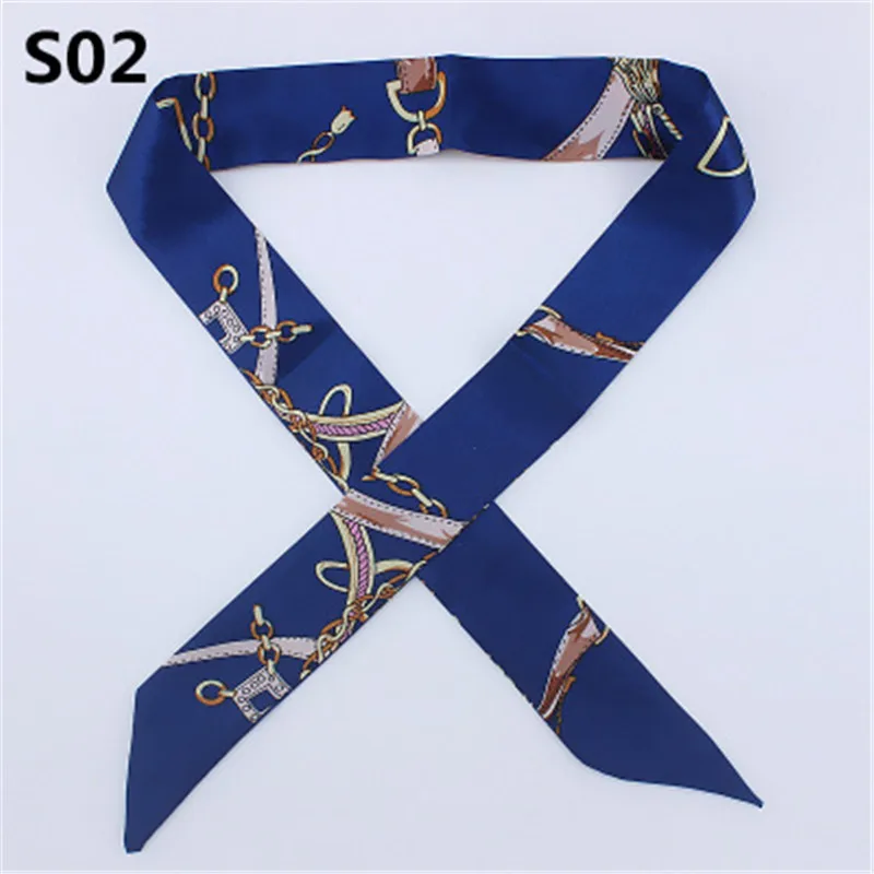 Maßgeschneiderter, schlanker, verwickelter Taschengriff, Mini-Twill-Blumenschal, Handtaschenzubehör, Krawattengürtel, Seidenschal, Band, dekorativer