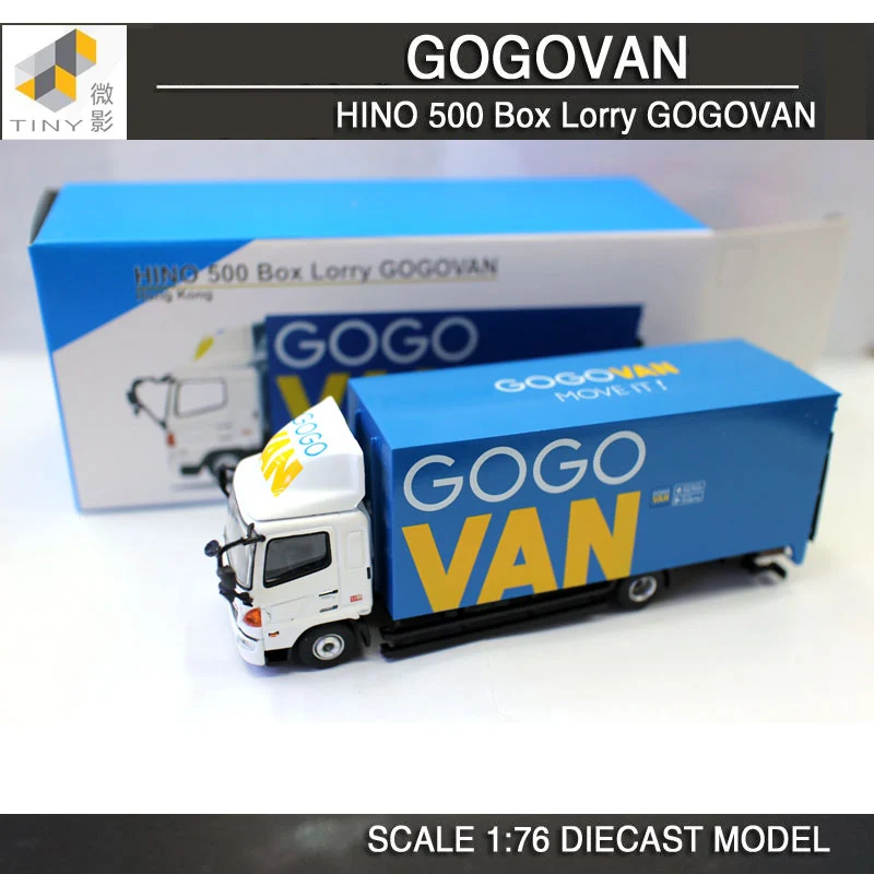 TINY 1/76 Scale Hino 500 Box Lorry GOGOVAN Truck Transportation Dicast Alloy Toy Cars For Collection Display Gifts