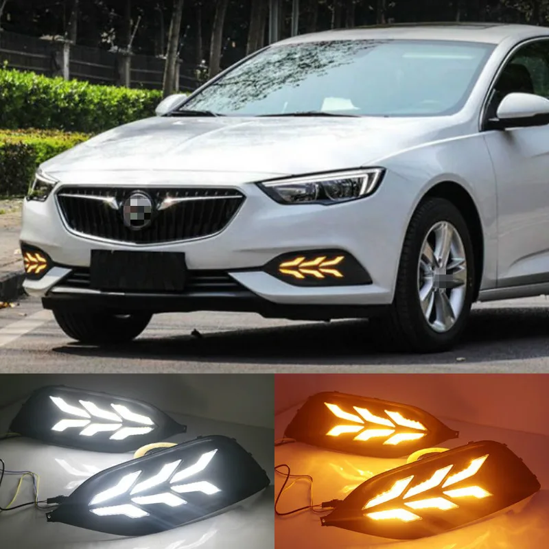 1 set LED DRL Daytime Running Light with turnning signal For Buick Regal 2017-2019