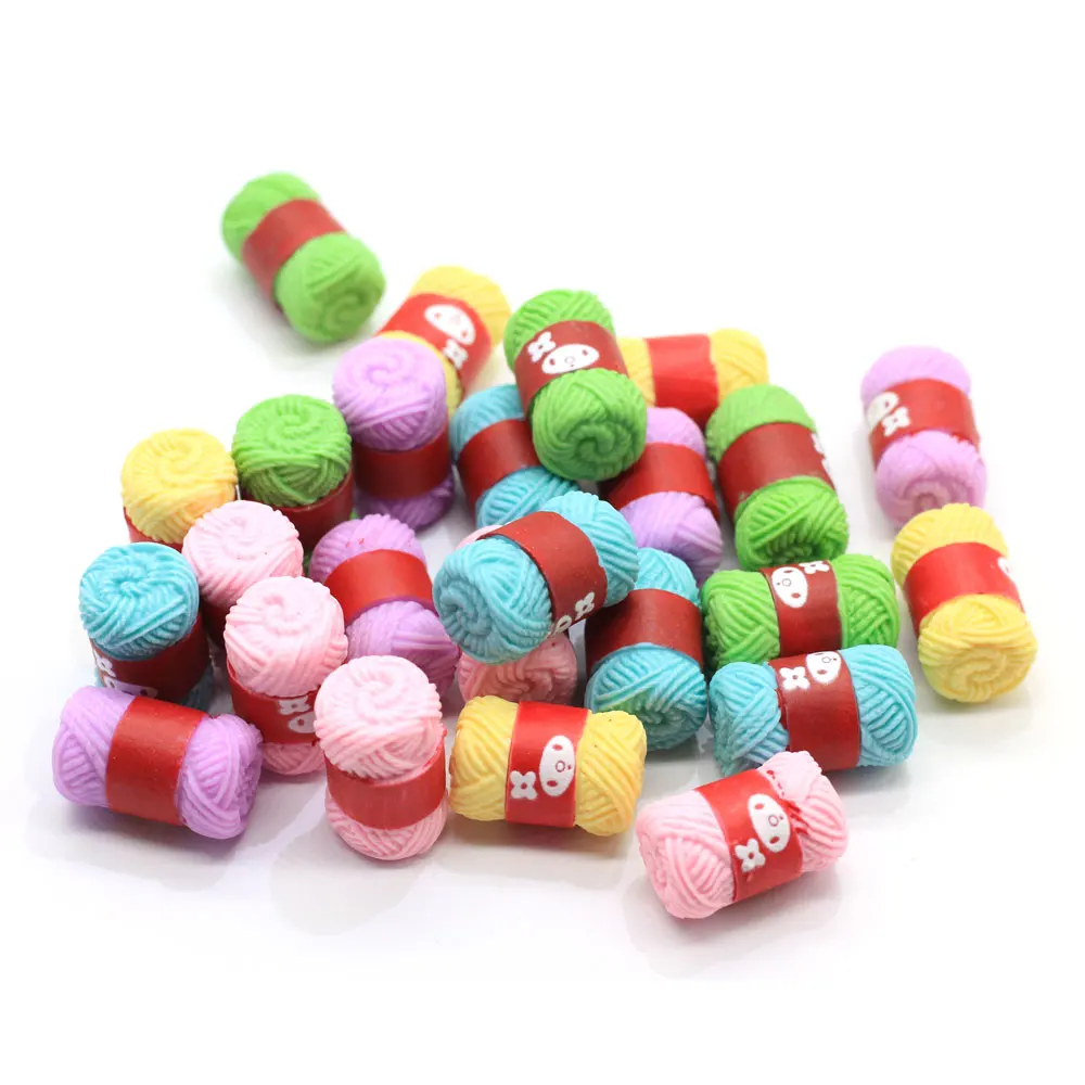 

Resin Cabochon Kawaii Simulation Wool Ball DIY Dollhouse Miniature Decoration Toys Micro Crafts