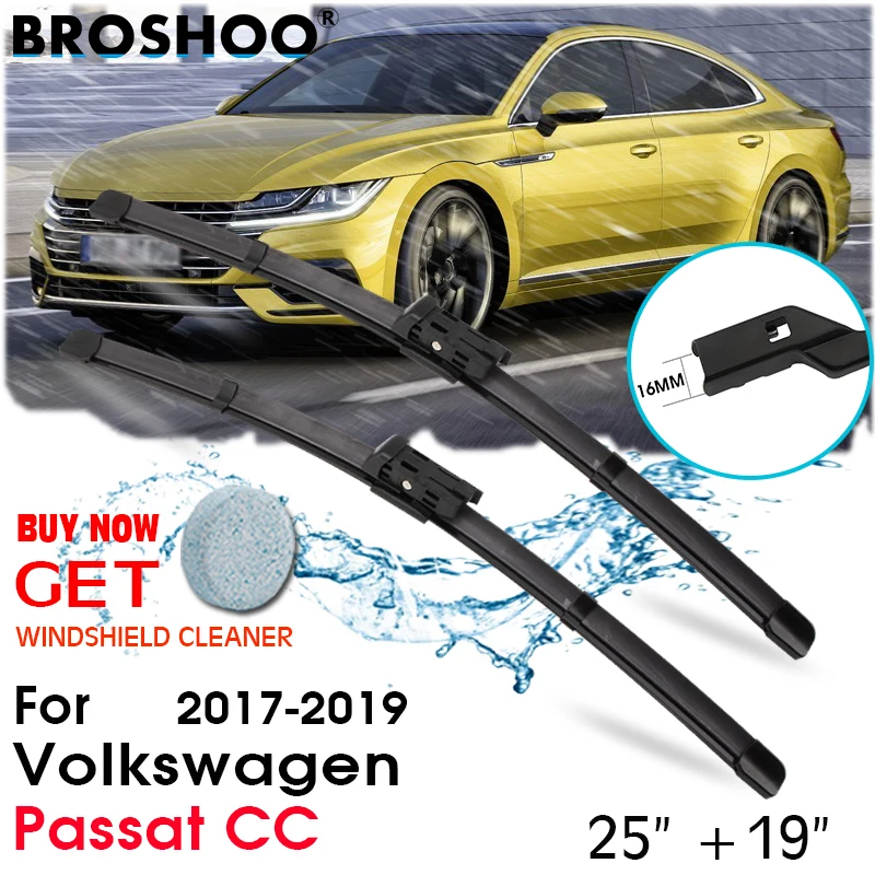 

Car Wiper Blade Front Window Windscreen Windshield Wipers Blades Auto Accessories 25"+19" For Volkswagen Passat CC 2017-2019