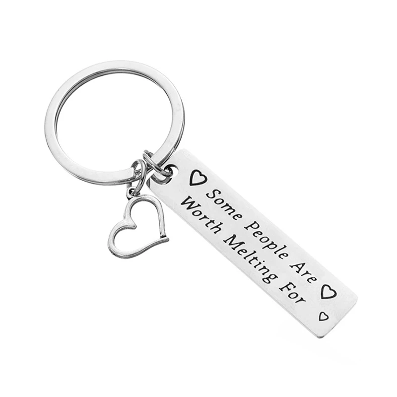 Some People are Worth Melting for Keychain Friendship Jewelry BFF Long Distance Relationship Friendship Graduation Birthday Gift