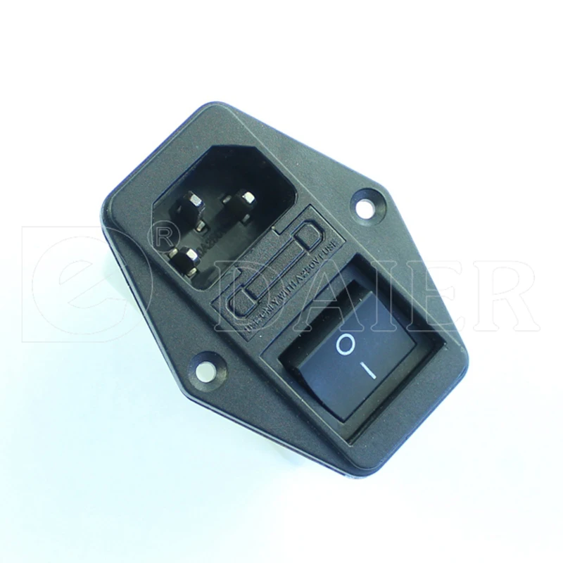 115VAC 250VAC IEC inlet Module AC Power Socket with Fuse EMI Filter Anti-interference Purification Audio 50HZ/60HZ