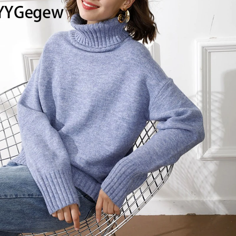 YYGegew Winter casual chic cashmere oversize thick Sweater pullovers Women 2023 loose Sweater Pullover female Long Sleeve