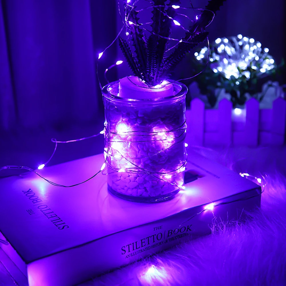 Controle remoto Fairy Lights com USB, Luzes LED String, Guirlanda impermeável ao ar livre, Festa de Natal, Jardim, Luz LED