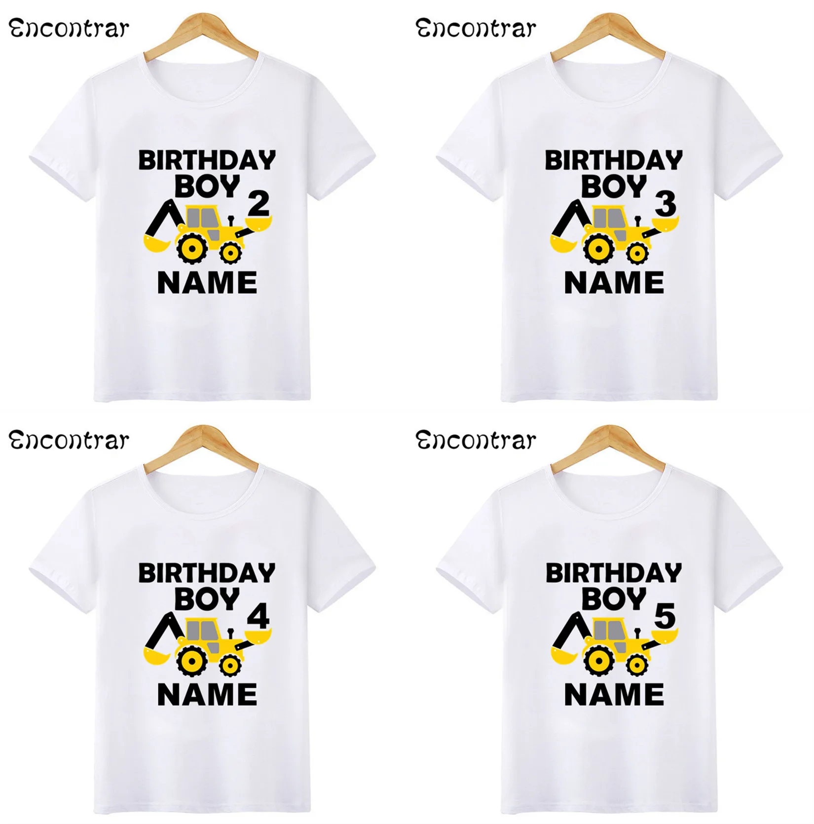 

Excavator Boys T shirt 1 2 3 4 5 6 7 8 9 Years Birthday Customize Name Kids T-shirt Cute Car Baby Children Party Clothes,HKP2485