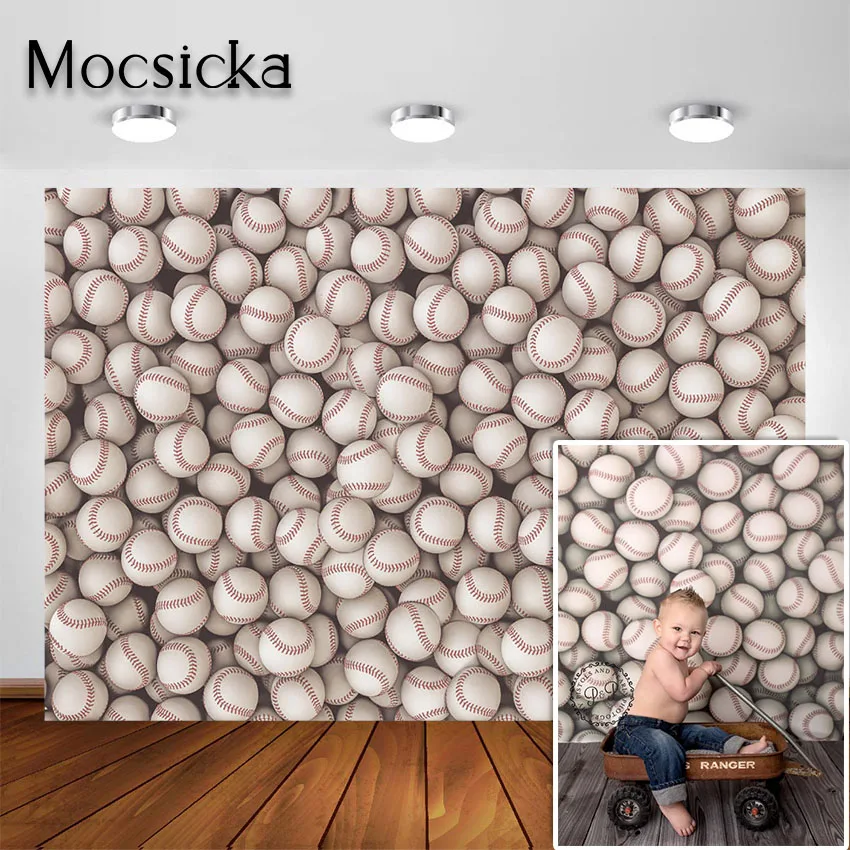 Mocsicka Baseball Photography Backdrop for Baby Newborn Children Portrait Photo Shoot Sports Baseball Game Background Photocall