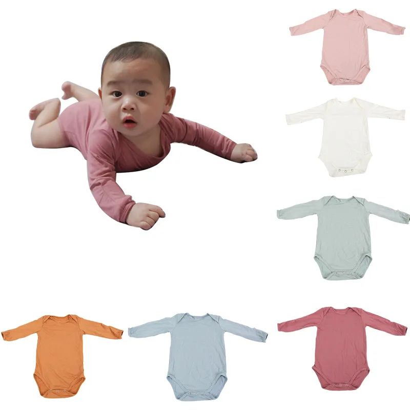 

New Born Baby Bodysuits Clothes 0-6 Months Triangle Romper Full Sleeve Boys Girls Cute Clothes Solid