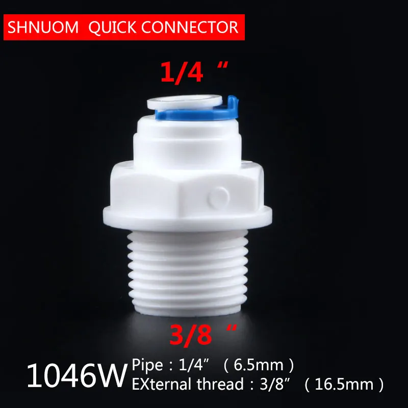 3/8 "Ren Ngoài 1/4" Ống Kết Nối Trực Tiếp Thẳng Kết Nối Nhanh 1064W Nước RO Chỉ Đường Kính 16.5MM Kèm Ống