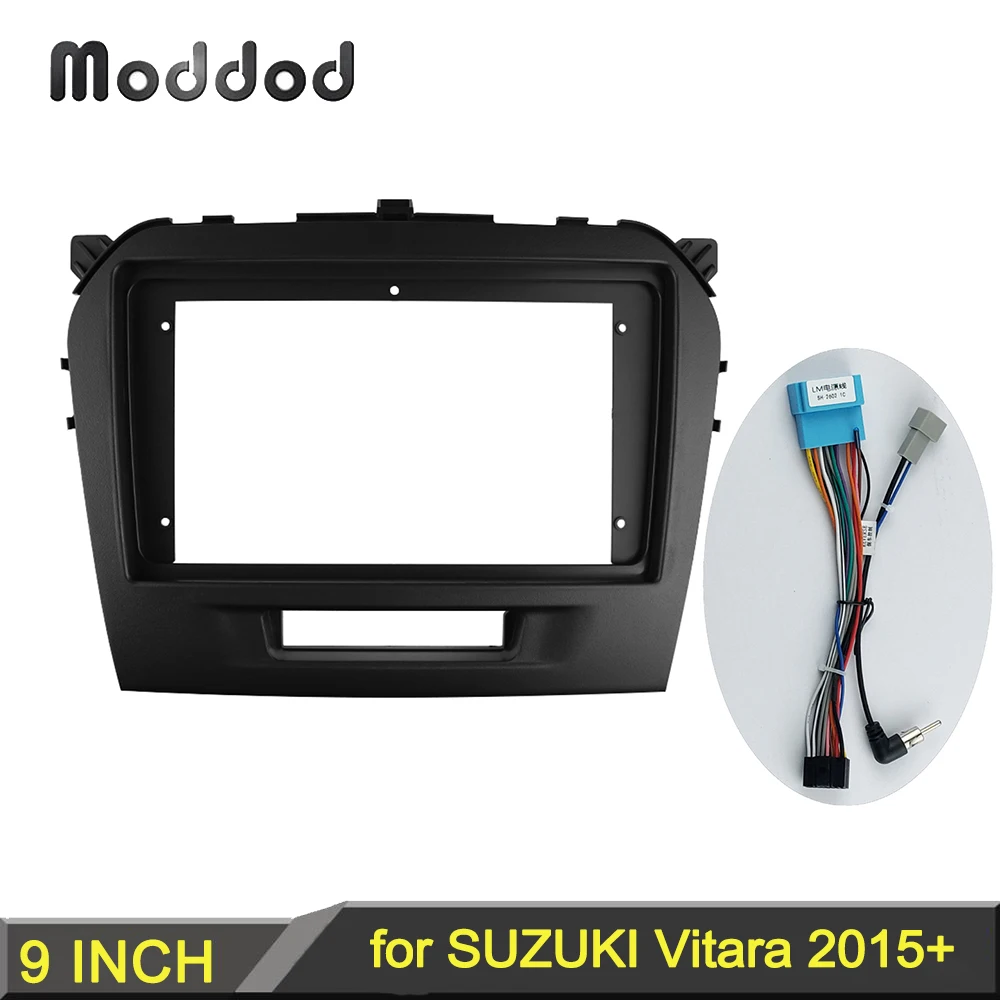 

Radio Fascias Fit for SUZUKI VITARA 2015 Stereo DVD Player Surround Trim Panel Dashboard Refitting Installation Kit Frame