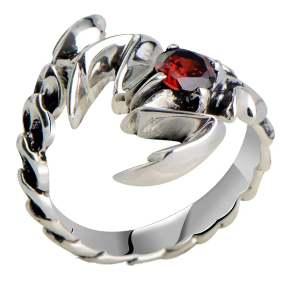 

s925 sterling silver jewelry silver scorpion men opening ring Scorpio 025321w